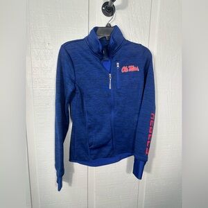 G lll Carl Banks Ole Miss Zip Up Blue Jacket Size Small EUC
